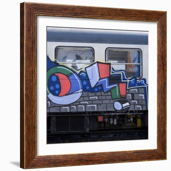 Pisa, Sign Language. Grafitti-Mike Burton-Framed Photographic Print