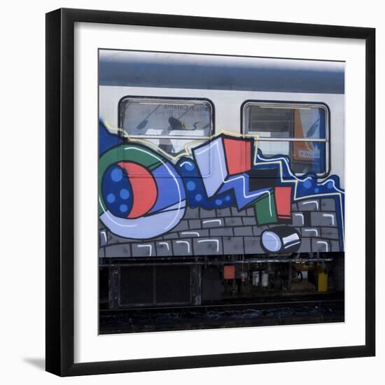 Pisa, Sign Language. Grafitti-Mike Burton-Framed Photographic Print