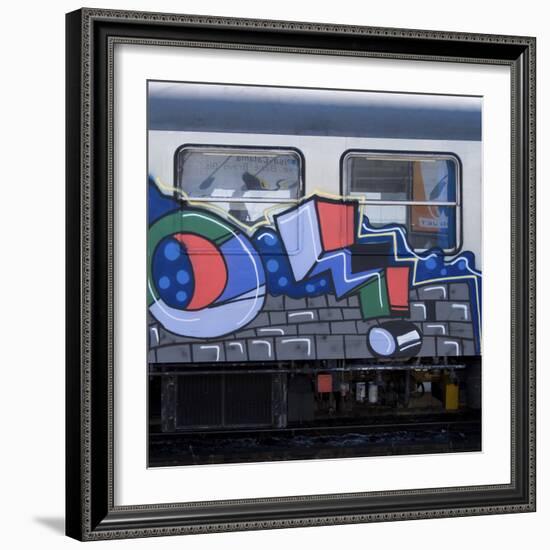 Pisa, Sign Language. Grafitti-Mike Burton-Framed Photographic Print