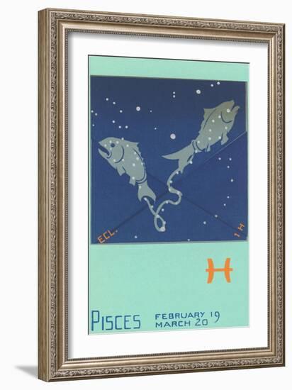 Pisces, the Fish-null-Framed Art Print