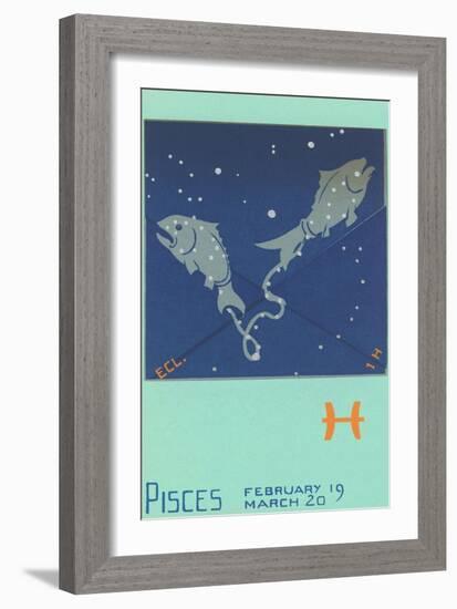 Pisces, the Fish-null-Framed Art Print