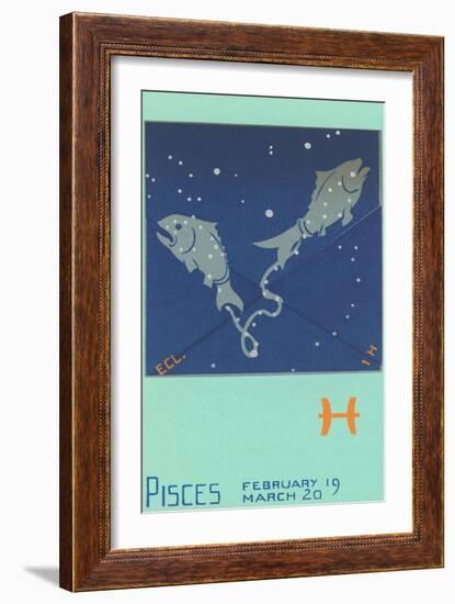 Pisces, the Fish-null-Framed Art Print