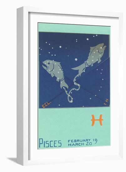 Pisces, the Fish-null-Framed Art Print