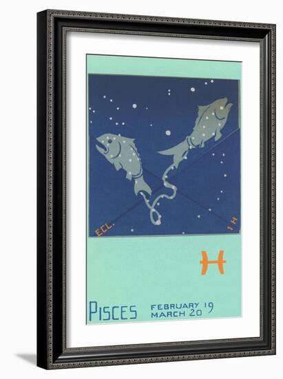Pisces, the Fish-null-Framed Art Print