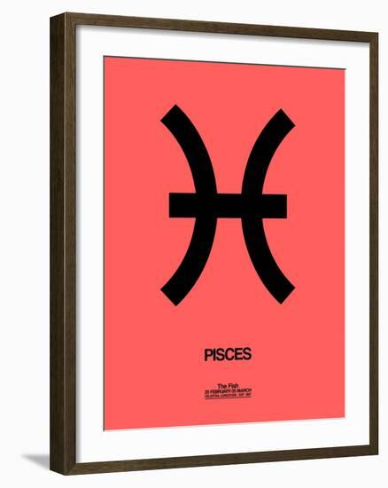 Pisces Zodiac Sign Black-NaxArt-Framed Art Print