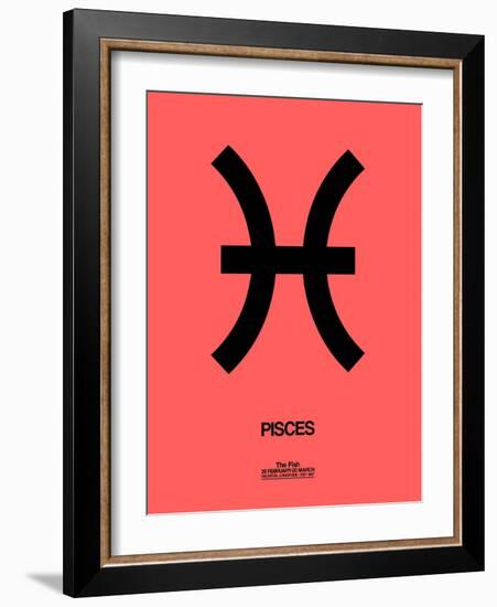 Pisces Zodiac Sign Black-NaxArt-Framed Art Print