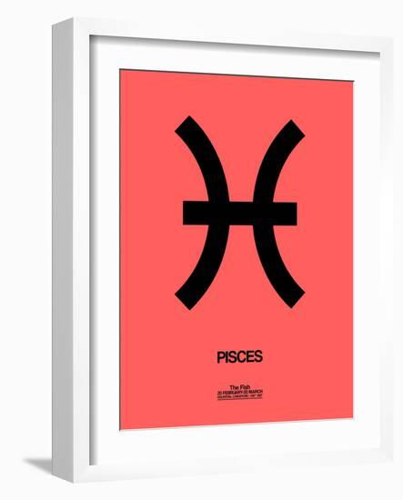 Pisces Zodiac Sign Black-NaxArt-Framed Art Print