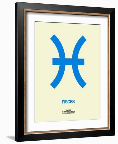 Pisces Zodiac Sign Blue-NaxArt-Framed Art Print