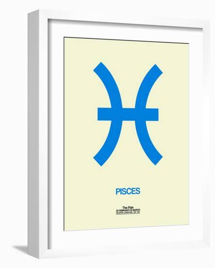 Pisces Zodiac Sign Blue-NaxArt-Framed Art Print