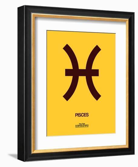 Pisces Zodiac Sign Brown-NaxArt-Framed Art Print