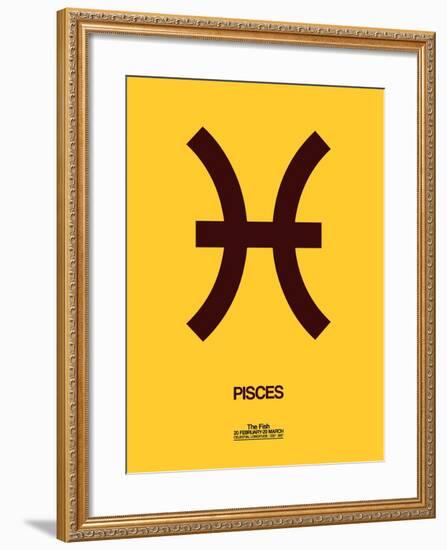 Pisces Zodiac Sign Brown-NaxArt-Framed Art Print