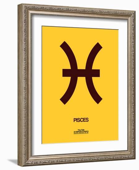 Pisces Zodiac Sign Brown-NaxArt-Framed Art Print