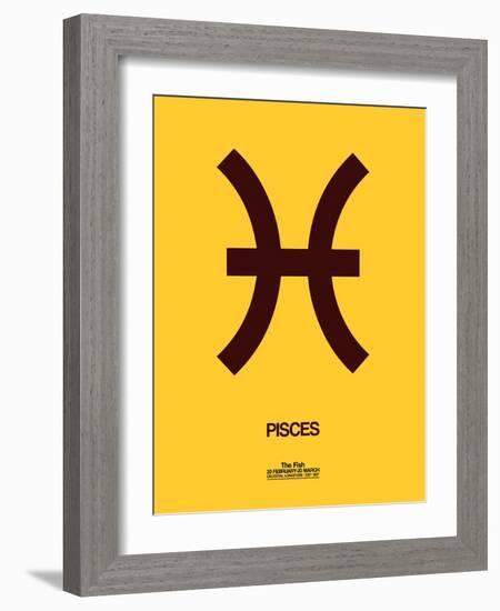 Pisces Zodiac Sign Brown-NaxArt-Framed Art Print