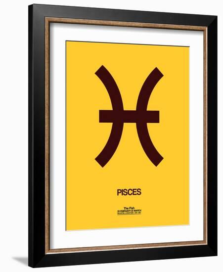 Pisces Zodiac Sign Brown-NaxArt-Framed Art Print