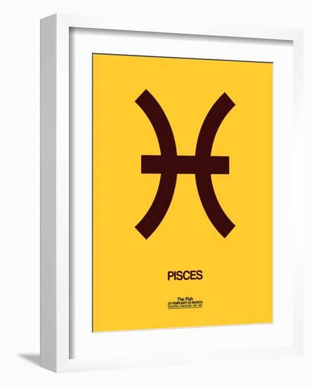 Pisces Zodiac Sign Brown-NaxArt-Framed Art Print