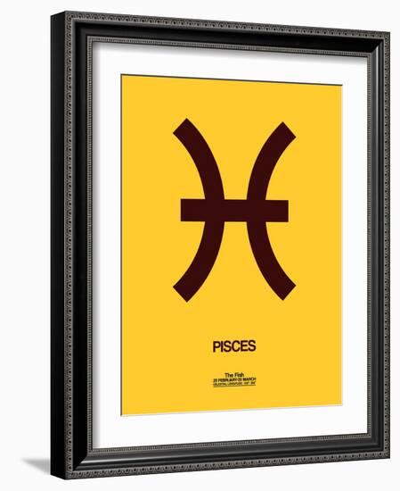 Pisces Zodiac Sign Brown-NaxArt-Framed Art Print