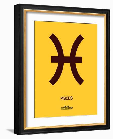 Pisces Zodiac Sign Brown-NaxArt-Framed Art Print