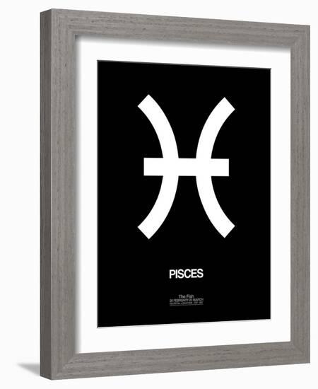 Pisces Zodiac Sign White-NaxArt-Framed Art Print