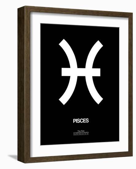 Pisces Zodiac Sign White-NaxArt-Framed Art Print