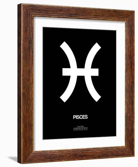 Pisces Zodiac Sign White-NaxArt-Framed Art Print