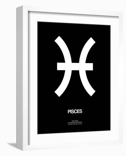 Pisces Zodiac Sign White-NaxArt-Framed Art Print