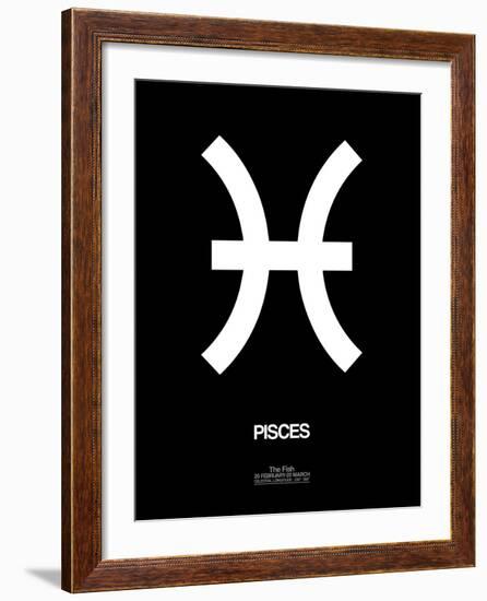 Pisces Zodiac Sign White-NaxArt-Framed Art Print