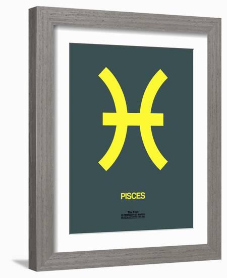 Pisces Zodiac Sign Yellow-NaxArt-Framed Art Print