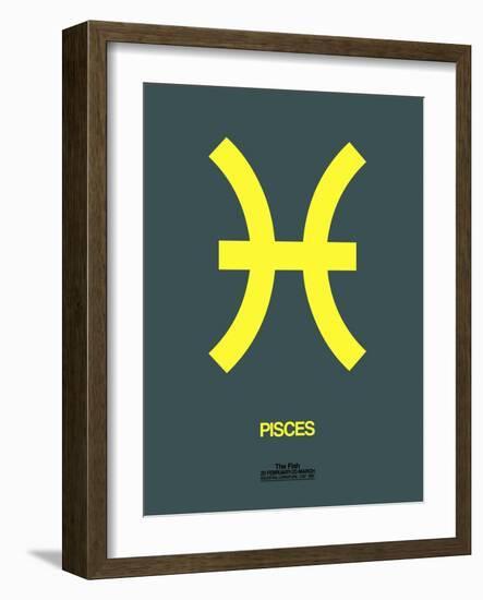 Pisces Zodiac Sign Yellow-NaxArt-Framed Art Print