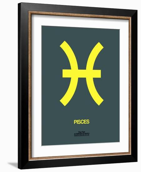 Pisces Zodiac Sign Yellow-NaxArt-Framed Art Print