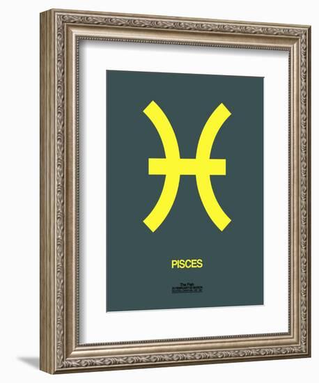 Pisces Zodiac Sign Yellow-NaxArt-Framed Art Print