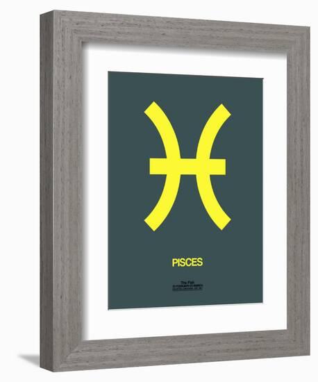 Pisces Zodiac Sign Yellow-NaxArt-Framed Art Print