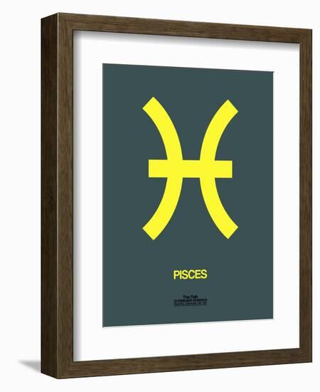 Pisces Zodiac Sign Yellow-NaxArt-Framed Art Print