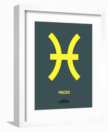 Pisces Zodiac Sign Yellow-NaxArt-Framed Art Print