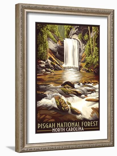 Pisgah National Forest - North Carolina-Lantern Press-Framed Art Print