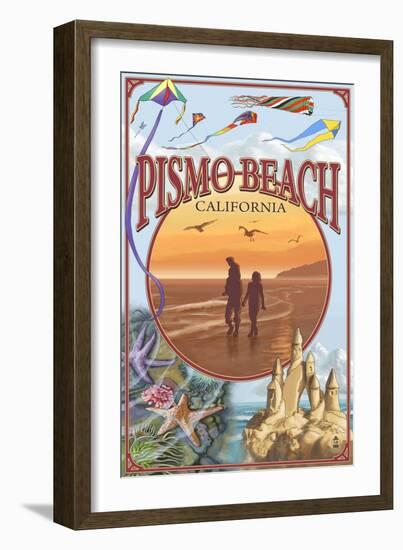 Pismo Beach, California Views-Lantern Press-Framed Art Print