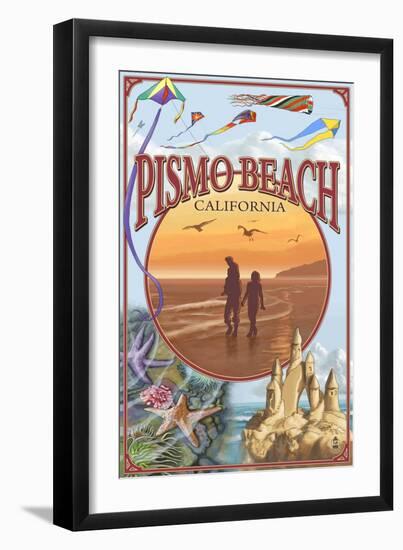 Pismo Beach, California Views-Lantern Press-Framed Art Print