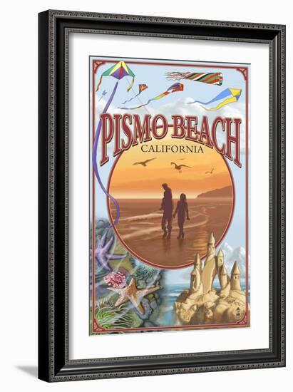 Pismo Beach, California Views-Lantern Press-Framed Art Print