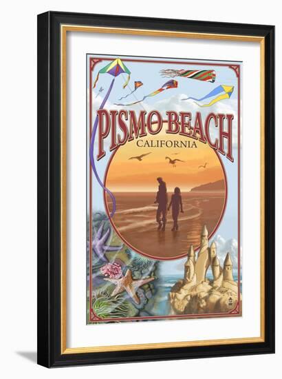 Pismo Beach, California Views-Lantern Press-Framed Art Print