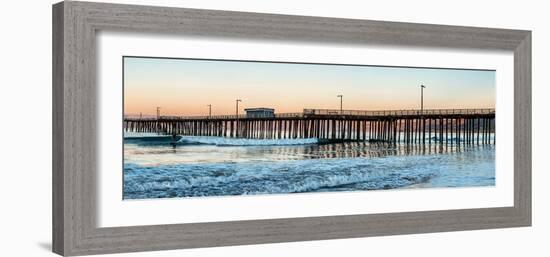 Pismo Beach pier at sunrise, San Luis Obispo County, California, USA-null-Framed Photographic Print