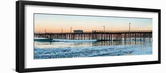 Pismo Beach pier at sunrise, San Luis Obispo County, California, USA-null-Framed Photographic Print