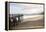 Pismo Beach Pier, California, USA: A Man And A Woman Walking Along The Beach-Axel Brunst-Framed Premier Image Canvas