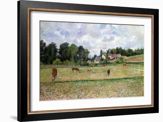 Pissarro: Cow Pasture-Camille Pissarro-Framed Giclee Print