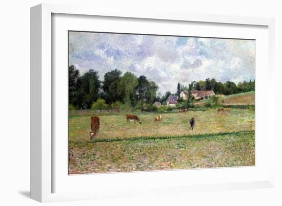 Pissarro: Cow Pasture-Camille Pissarro-Framed Giclee Print