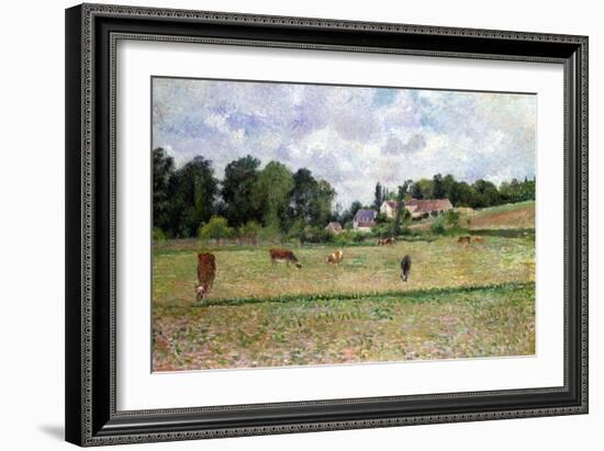 Pissarro: Cow Pasture-Camille Pissarro-Framed Giclee Print