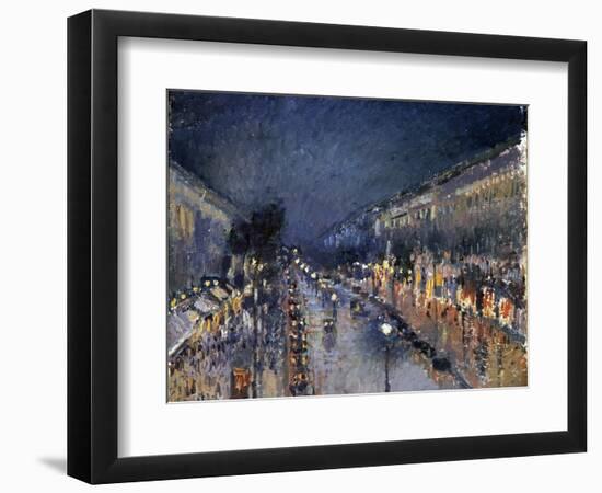 Pissarro: Paris at Night-Camille Pissarro-Framed Premium Giclee Print