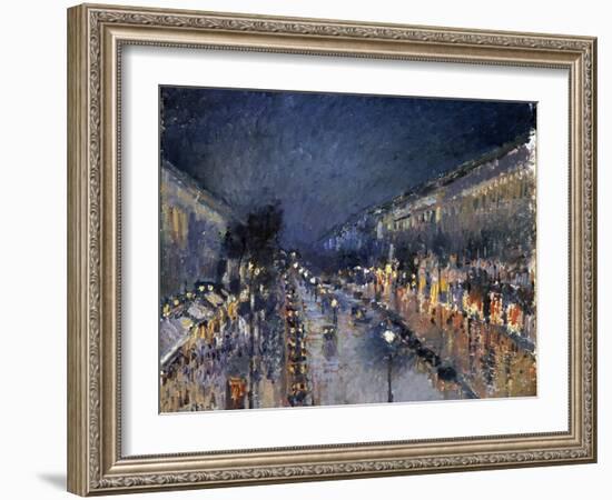 Pissarro: Paris at Night-Camille Pissarro-Framed Giclee Print