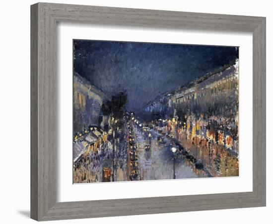 Pissarro: Paris at Night-Camille Pissarro-Framed Giclee Print