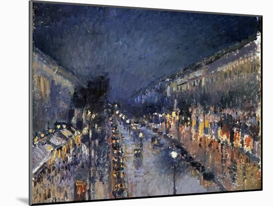 Pissarro: Paris at Night-Camille Pissarro-Mounted Giclee Print