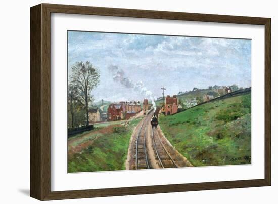 Pissarro: Station, 1871-Camille Pissarro-Framed Giclee Print