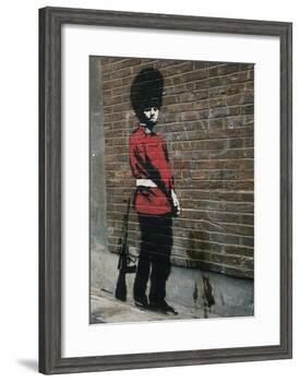 Pissing Soldier-Banksy-Framed Giclee Print